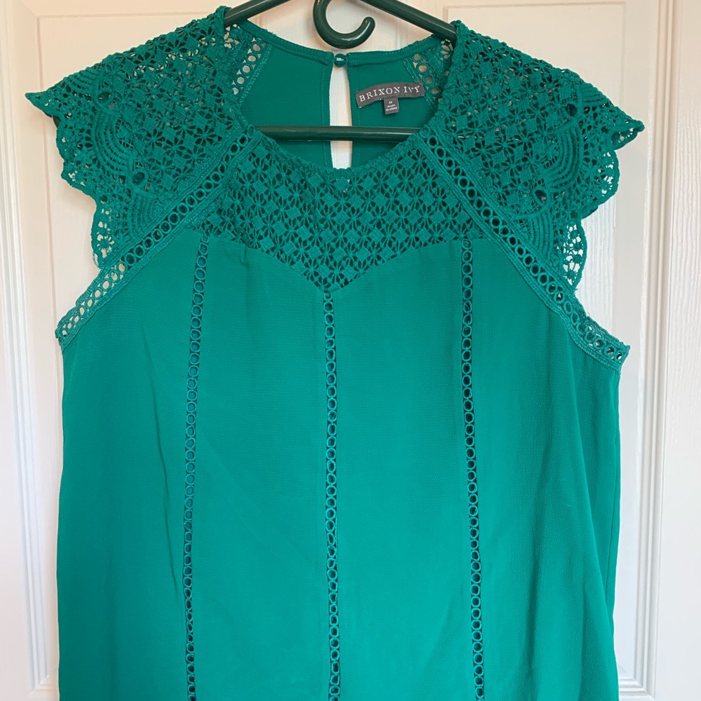 Brixton Ivy Emerald Green Blouse